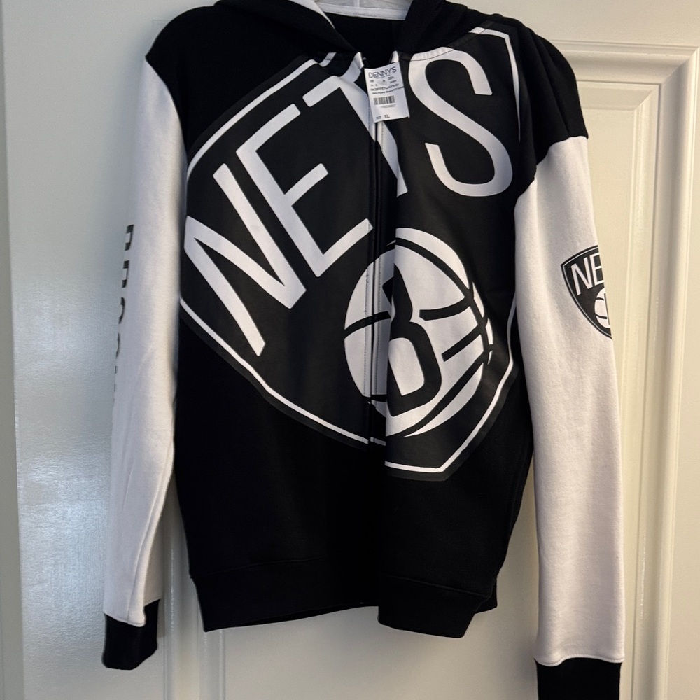 Black and White Zip-Up Sweater